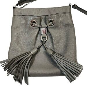 Michael Michael Kors Camden Granite Gray Drawstring Crossbody